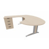 Bureau d'angle contemporain avec caisson Maldive