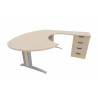 Bureau d'angle contemporain avec caisson Maldive