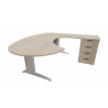 Bureau d'angle contemporain avec caisson Maldive