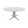 Table de réunion contemporaine ronde argent/chêne moyen Maldive