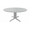 Table de réunion contemporaine ronde argent/chêne moyen Maldive