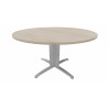 Table de réunion contemporaine ronde argent/chêne moyen Maldive