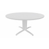 Table de réunion contemporaine ronde argent/chêne moyen Maldive