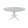 Table de réunion contemporaine ronde argent/chêne moyen Maldive