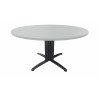 Table de réunion contemporaine ronde argent/chêne moyen Maldive