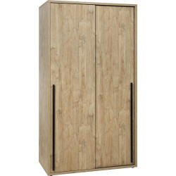 Armoire contemporaine 120 cm chêne doré Balto