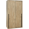 Armoire contemporaine 120 cm chêne doré Balto