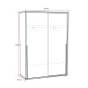 Armoire contemporaine 150 cm chêne doré Balto