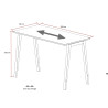 Table haute de réunion avec piétement en hêtre massif Erika