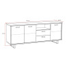 Buffet/bahut style industriel 220 cm Virgile