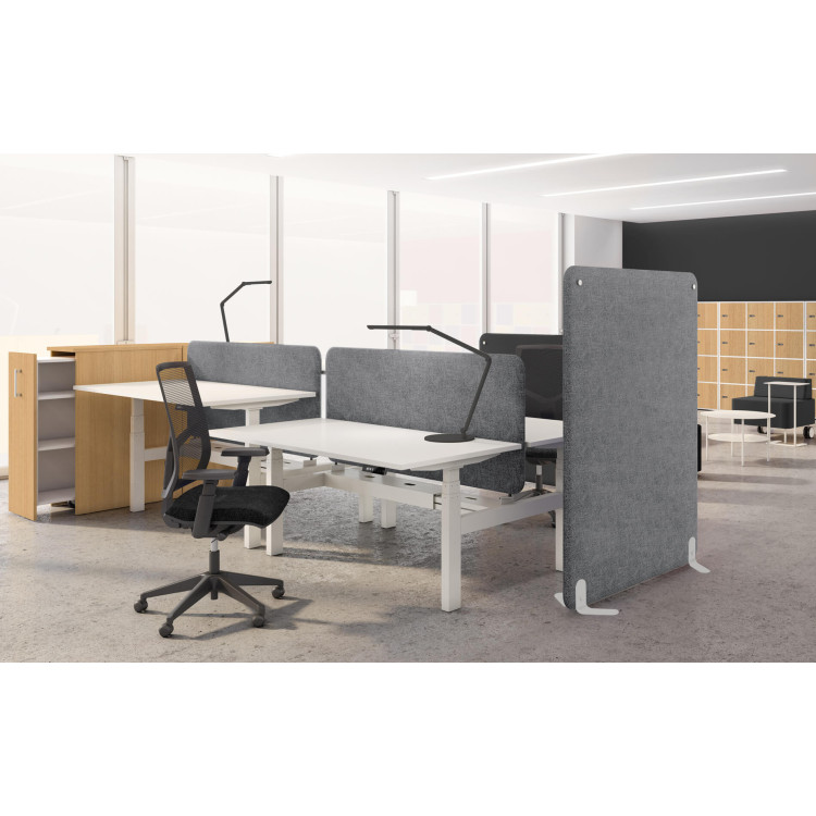 Bureau bench 2 personnes électrique avec trappe Soft Closing Dynamics