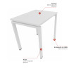 Bureau individuel fixe profondeur 60 cm Producteo