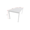 Bureau individuel fixe 160 cm avec encoche Producteo