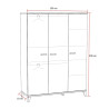 Armoire enfant contemporaine 150 cm Eloise