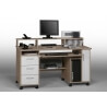 Bureau informatique contemporain chêne sonoma-blanc Andria