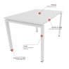 Bureau individuel fixe profondeur 80 cm Producteo