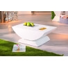 Table basse rectangulaire design laquée blanche Half