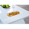 Table basse rectangulaire design laquée blanche Half