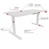 Bureau droit individuel avec encoche assis debout électrique Axel