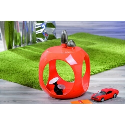 Table d'appoint carrée design orange Nano