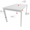 Bureau individuel réglable en hauteur profondeur 80 cm Producteo