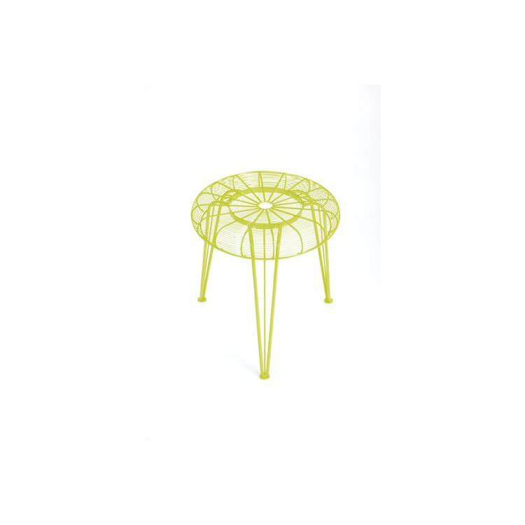 Tabouret design en métal laqué vert Spydo