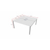 Bureau bench 2 personnes avec trappe Soft Closing Producteo