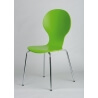 Chaise de cuisine (lot de 4) en métal et bois coloris vert Forci