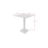 Table mange-debout carrée 80x80 cm Moka