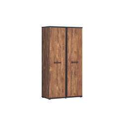 Armoire enfant contemporaine 108 cm acacia/noir Marinella