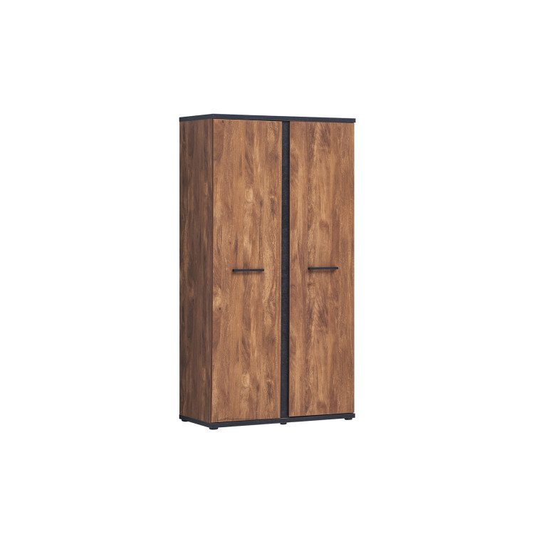 Armoire enfant contemporaine 108 cm acacia/noir Marinella