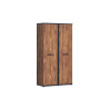 Armoire enfant contemporaine 108 cm acacia/noir Marinella