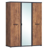 Armoire enfant contemporaine 164 cm acacia/noir Marinella