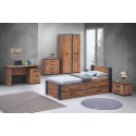 Chambre enfant contemporaine acacia/noir Marinella