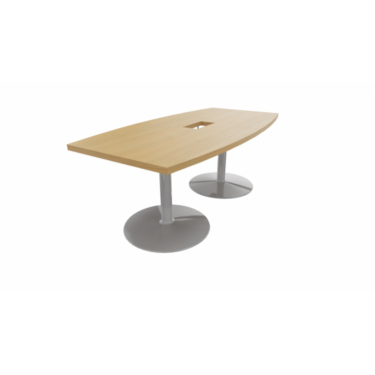 Table de réunion tonneau avec pied central Moka