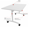 Table de réunion abattantes sur roulettes profondeur 80 cm Vitaly