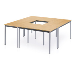 Table de réunion polyvalente rectangulaire Zitto