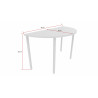 Table d'extension demi-lune Zitto