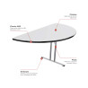 Table d'extension demi-lune pour table modulable Actual