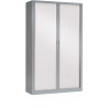 Armoire à rideau haute monobloc 4 tablettes Svenja