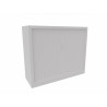 Armoire à rideau basse monobloc 2 tablettes Svenja