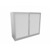 Armoire à rideau basse monobloc 2 tablettes Svenja