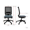 Siège de bureau ergonomique dossier résille Tarah