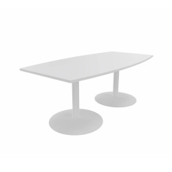 Table de réunion tonneau avec pied central Moka