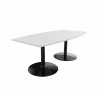 Table de réunion tonneau avec pied central Moka