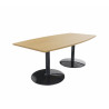 Table de réunion tonneau avec pied central Moka