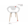 Chaise d'accueil design métal chromé et PVC noir (lot de 4) Rocamadour