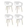 Chaise d'accueil design PVC (lot de 4) Rocamadour