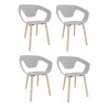 Chaise d'accueil design PVC (lot de 4) Rocamadour