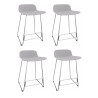 Lot de 4 tabourets pieds métal Cador